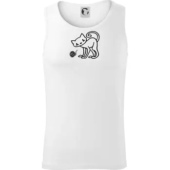 Pánské termoprádlo Kočka - Klubíčko - prsa - Tílko pánské Core - XL ( Bílá )