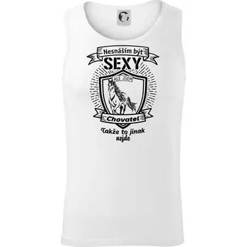 Nesnáším být sexy - chovatel koní erb - Tílko pánské Core - L ( Bílá )
