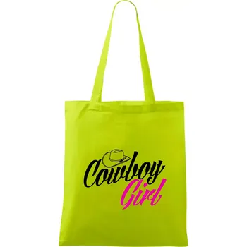 Cowboy Girl - Taška bavlněná - 42 x 38 cm ( Limetková )