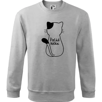 Pořád kočka - Mikina Essential dětská - 158 cm/12 let ( Světlešedý Melír )