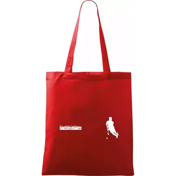 Nákupní taška Floorball sport - Taška bavlněná - 42 x 38 cm ( Červená )