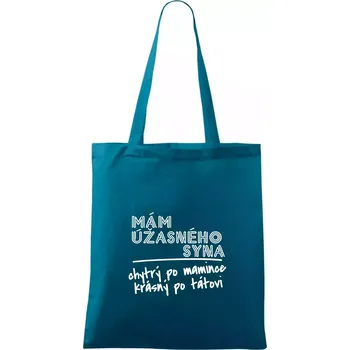 Mám úžasného syna - Taška bavlněná - 42 x 38 cm ( Petrolejová )