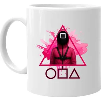 Žertovný předmět The Guard - hrnek s potiskem pro fanoušky seriálu Squid Game- Tričkový.cz