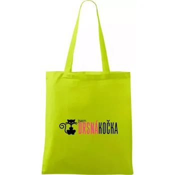 Jsem drsná kočka - Taška bavlněná - 42 x 38 cm ( Limetková )