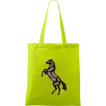 Horse mustang - Taška bavlněná - 42 x 38 cm ( Limetková )