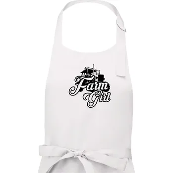 Kuchyňská zástěra Farm Girl - Dámská zástěra na vaření - Univerzální velikost ( Bílá )