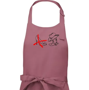 Kuchyňská zástěra Radši za jezdkyni - Dámská zástěra na vaření - Univerzální velikost ( Starorůžová )