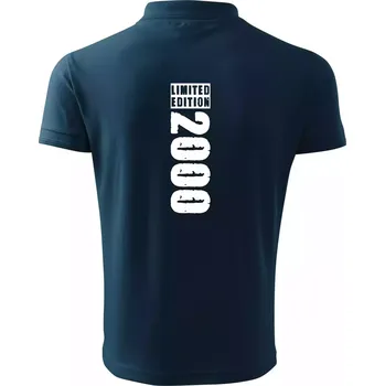 Pánská košile Limited edition 2000 pruh - Polokošile pánská Pique Polo 203 - 4XL ( Námořní modrá (velmi tmavá - téměř černá) )