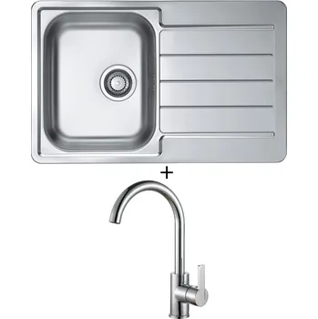 Nerezový dřez Nerezový dřez SET Alveus LINE 80 tkaná struktura + Alveus TONIA chrom