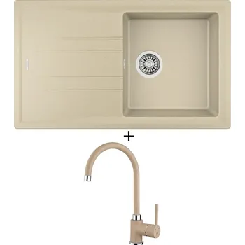 Granitový dřez SET Teka STONE 50 B-TG 1B 1D topaz + Teka SP 995 TG topaz