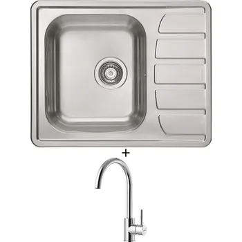 Nerezový dřez Nerezový dřez SET Alveus ZOOM 10 Maxim nerez + Alveus ROXA chrom