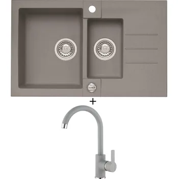 Granitový dřez Granitový dřez SET Alveus ROCK 70 beton 81 + Alveus TONIA beton 81
