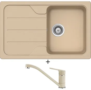 Granitový dřez SET Teka SIMPLA 45 S-TG 1B 1D topaz + Teka MTP 913 TG topaz
