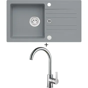 Granitový dřez Granitový dřez SET Alveus CORTINA 140 beton 81 + Alveus TONIA chrom