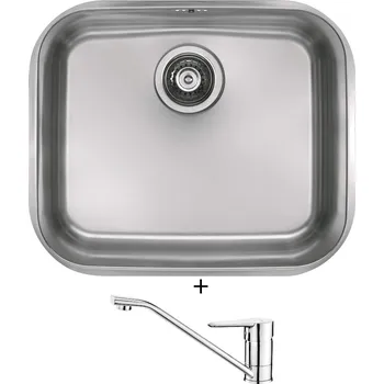 Granitový dřez Dřez pod desku SET Alveus VARIANT 10/180 nerez + Deante CORIO BFC 060M chrom