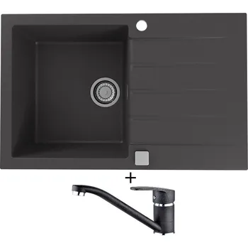 Granitový dřez Granitový dřez SET Alveus CADIT 20 black 91 + Alveus NINA black 91