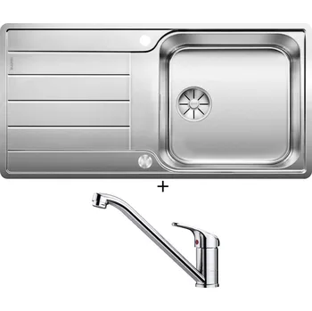 Nerezový dřez SET Blanco CLASSIMO XL 6 S-IF nerez kartáčovaný s excentrem PushControl 525327 + Blanco DARAS chrom 517720