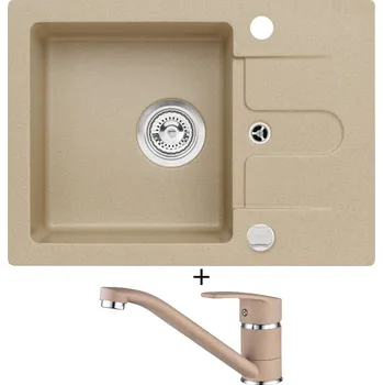 Granitový dřez Granitový dřez SET Alveus CORTINA 10 beige 55 + Alveus NINA beige 55