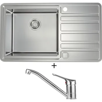 Nerezový dřez Nerezový dřez SET Alveus RANDO 50 nerez odkap vpravo + Alveus RIVIERA X chrom