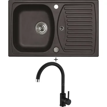 Granitový dřez Granitový dřez SET Alveus RECORD 30 black 91 + Alveus TONIA black 91