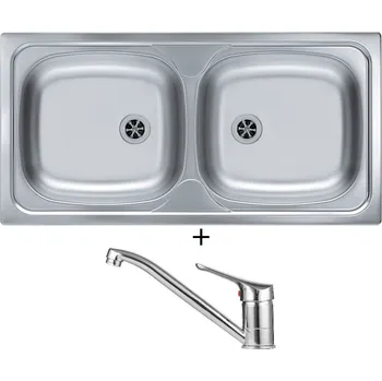 Nerezový dřez Nerezový dřez SET Alveus BASIC 70 nerez + Alveus RIVIERA X chrom