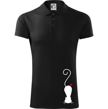 Pánská košile Zamilovaná kočka ležící - Polokošile Victory sportovní (dresovina) - 3XL ( Černá )