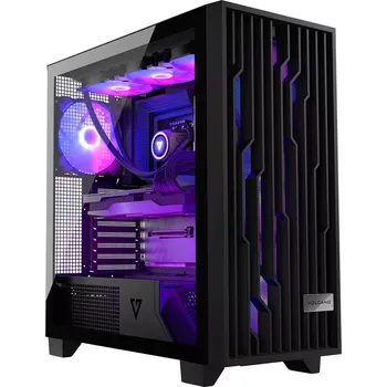 PC skříň Počítačová skříň VOLCANO Perun Apex ARGB, midi tower, černá