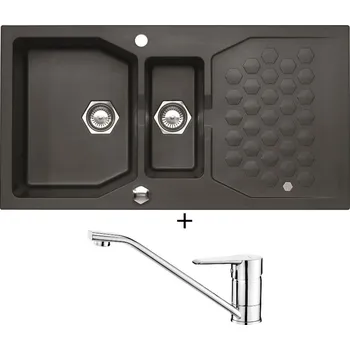 Granitový dřez Granitový dřez SET Alveus SENSUAL 70 twilight 05 + Deante CORIO BFC 060M chrom