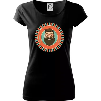 Dámské tričko Plnovous v kruhu - Dámské triko Pure - XS ( Černá )