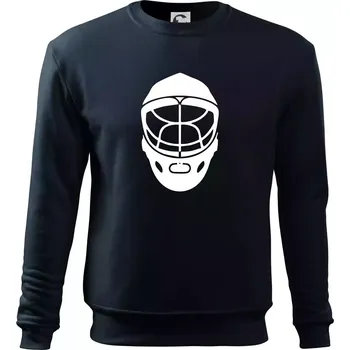 Pánská mikina Florbal maska - Mikina Essential pánská - S ( Námořní modrá (velmi tmavá - téměř černá) )