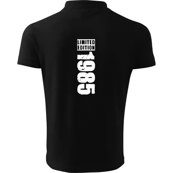 Pánská košile Limited edition 1985 pruh - Polokošile pánská Pique Polo 203 - XL ( Černá )