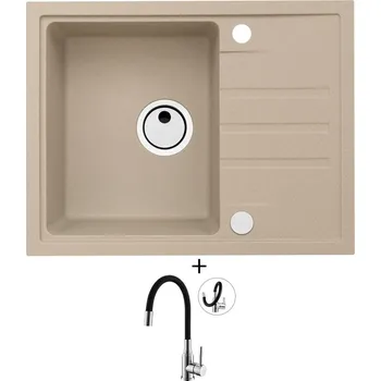 Granitový dřez Granitový dřez SET Alveus INTERMEZZO 30 beige 55 + Alveus MINTAS chrom/černá