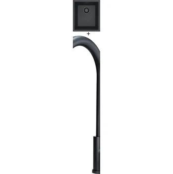 Granitový dřez Dřez pod desku SET Alveus OMNI 10 černá edice + Deante LIMA N72M černá matná