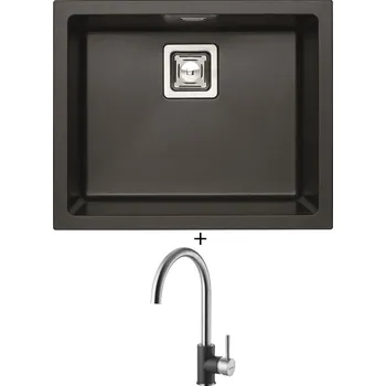 Granitový dřez Dřez pod desku SET Alveus QUADRIX 50 U twilight 05 + Alveus ELZA twilight 05