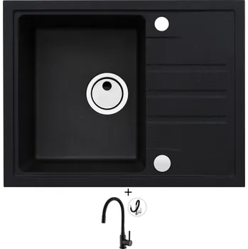 Granitový dřez Granitový dřez SET Alveus INTERMEZZO 30 černá matná + Alveus MINTAS černá matná