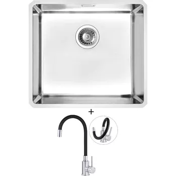 Nerezový dřez Nerezový dřez SET Alveus KOMBINO 40 FS nerez + Deante NEO LUNO BOC B720 nerez