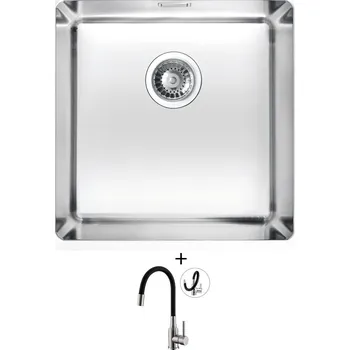 Nerezový dřez Dřez pod desku SET Alveus KOMBINO 30 U nerez + Alveus MINTAS nerez/černá