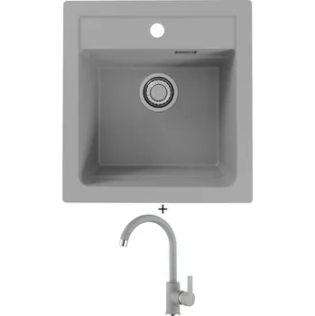 Granitový dřez Granitový dřez SET Alveus ATROX 20 beton 81 + Alveus TONIA beton 81