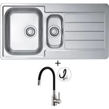 Nerezový dřez Nerezový dřez SET Alveus LINE 10 tkaná struktura + Alveus MINTAS nerez/černá