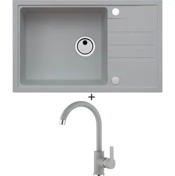 Granitový dřez Granitový dřez SET Alveus INTERMEZZO 130 beton 81 + Alveus TONIA beton 81