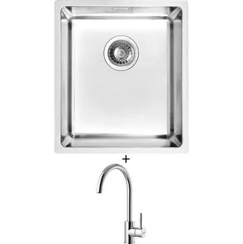 Granitový dřez Dřez pod desku SET Alveus KOMBINO 20 U nerez + Alveus ROXA chrom