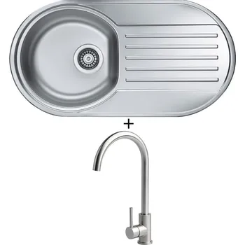 Nerezový dřez Nerezový dřez SET Alveus FORM 40 tkaná struktura + Alveus VIOLA nerez