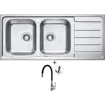 Nerezový dřez Nerezový dřez SET Alveus LINE 100 MAXIM nerez + Alveus MINTAS chrom/černá