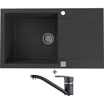 Granitový dřez Granitový dřez SET Alveus CADIT 40 black 91 + Alveus NINA black 91