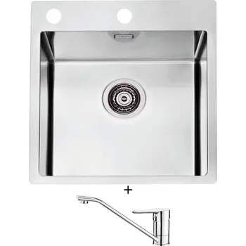 Nerezový dřez Nerezový dřez SET Alveus PURE 20 nerez + Deante CORIO BFC 060M chrom