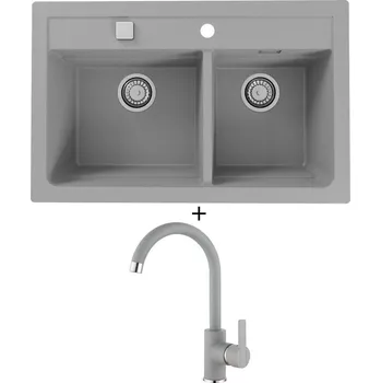 Granitový dřez Granitový dřez SET Alveus ATROX 50 beton 81 + Alveus TONIA beton 81