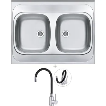 Nerezový dřez Nerezový dřez SET Alveus CLASSIC 40 nerez + Deante NEO LUNO BOC B720 nerez