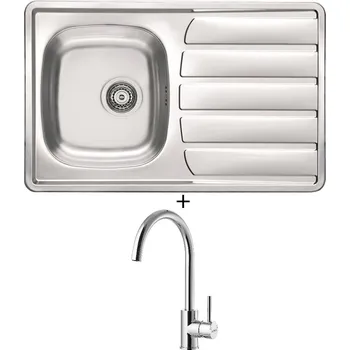 Nerezový dřez SET Alveus ZOOM 20 nerez + Alveus ROXA chrom