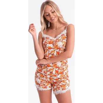 Dámské pyžamo Edoti Dámské pyžamo Arosinda oranžová S