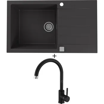 Granitový dřez Granitový dřez SET Alveus CADIT 40 black 91 + Alveus TONIA black 91